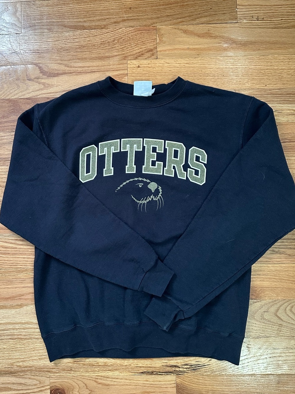 Champion Navy and Metallic Otters Crewneck Sweatshirt